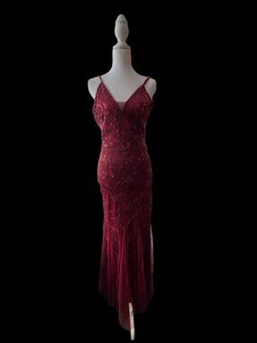 Red Paul Rekhi Prom Dress